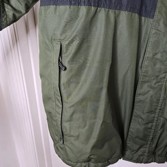 Green black zip front coat Columbia Mens L - Picture 11 of 16
